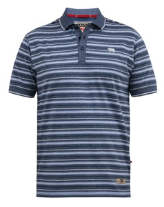 D555 Byron Vollstreifen-Jersey-Poloshirt mit Denim-Streifen